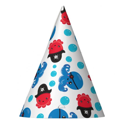 Pirate Octopus, Octopus Pattern, Zee Animals Feesthoedjes (Links)