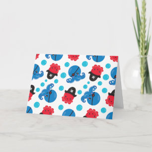 Pirate Octopus, Octopus Pattern, Zee Animals Kaart