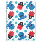 Pirate Octopus, Octopus Pattern, Zee Animals Klembord (Achterkant)