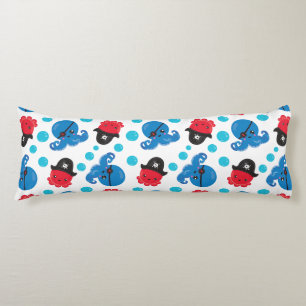 Pirate Octopus, Octopus Pattern, Zee Animals Lichaamskussen