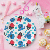 Pirate Octopus, Octopus Pattern, Zee Animals Papieren Bordje (Feest)