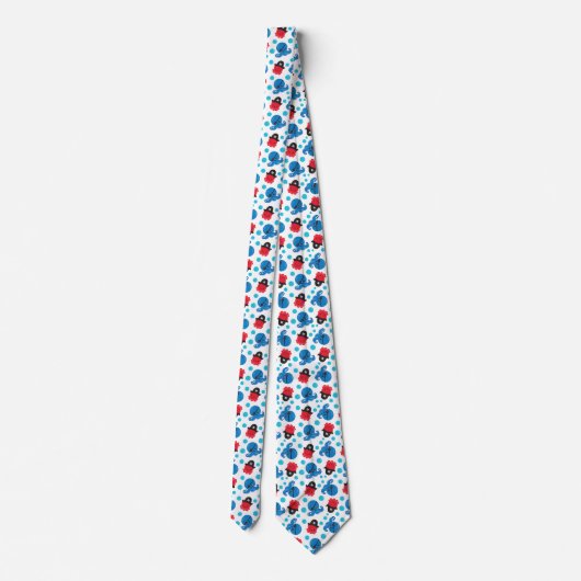 Pirate Octopus, Octopus Pattern, Zee Animals Stropdas (Achterkant)