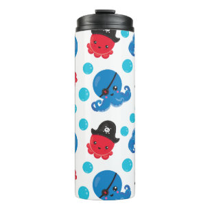 Pirate Octopus, Octopus Pattern, Zee Animals Thermosbeker
