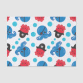 Pirate Octopus, Octopus Pattern, Zee Animals Tissuepapier (Voorkant)