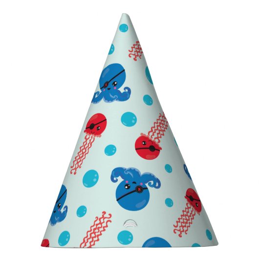 Pirate Octopus, Pirate Jellyfish, Zee Animals Feesthoedjes (Rechts)