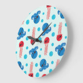 Pirate Octopus, Pirate Jellyfish, Zee Animals Grote Klok (Hoek)