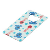 Pirate Octopus, Pirate Jellyfish, Zee Animals Kredietkaart Flessenopener (Achterkant Gekanteld)