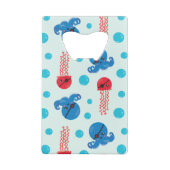 Pirate Octopus, Pirate Jellyfish, Zee Animals Kredietkaart Flessenopener (Achterkant)