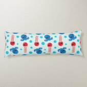 Pirate Octopus, Pirate Jellyfish, Zee Animals Lichaamskussen (Achterkant)