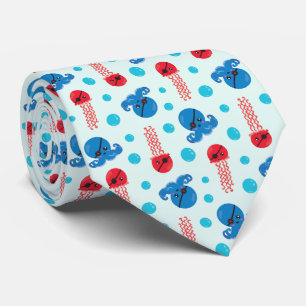 Pirate Octopus, Pirate Jellyfish, Zee Animals Stropdas