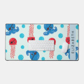 Pirate Octopus, Pirate Jellyfish, Zee, Jouw naam Bureaumat (Keyboard & Muis)