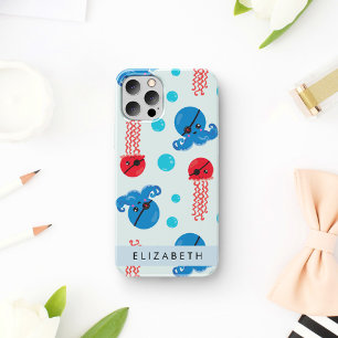 Pirate Octopus, Pirate Jellyfish, Zee, Jouw naam iPhone 12 Pro Hoesje
