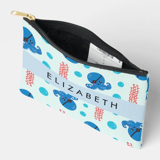 Pirate Octopus, Pirate Jellyfish, Zee, Jouw naam Etui (Open)