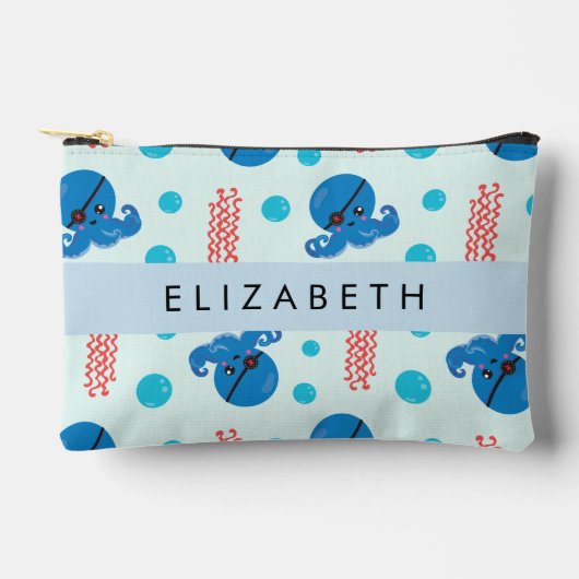 Pirate Octopus, Pirate Jellyfish, Zee, Jouw naam Etui (Voorkant)