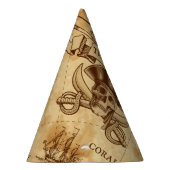 Pirate Old  Treasure Map Birthday Party Feesthoedjes (Rechts)