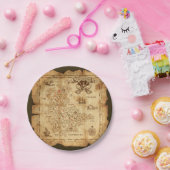 Pirate Old Treasure Map Birthday Party Papieren Bordje (Feest)