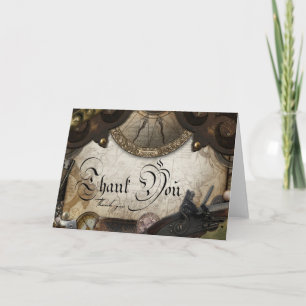 Pirate Old World Theme Dank je wel kaart