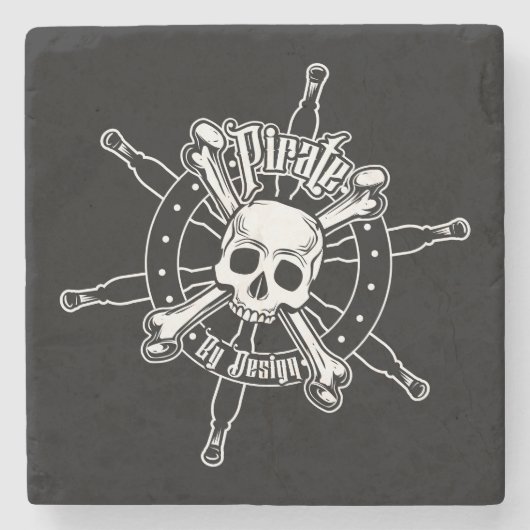 Pirate Onderzetter Stone (Voorkant)