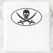 Pirate Ovale Sticker (Tas)