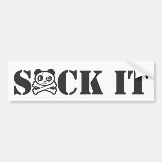 Pirate Panda Bumpersticker (Voorkant)