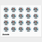 Pirate Panda Ronde Sticker (Vel)