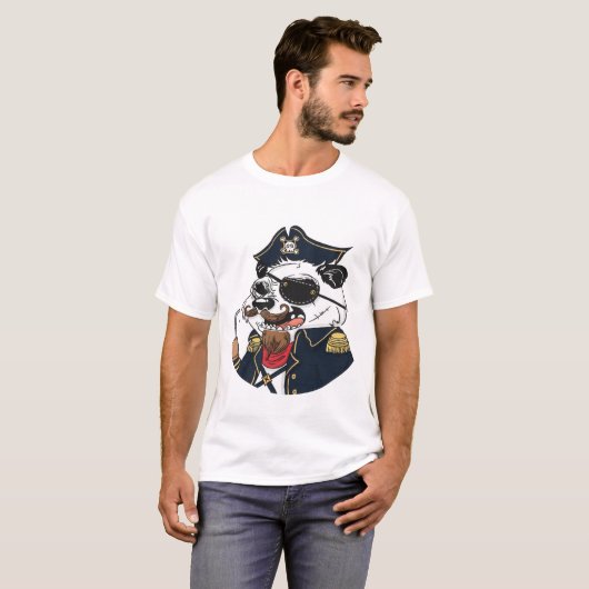Pirate Panda T-shirt (Voorkant volledig)