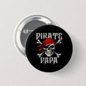 Pirate Papa Jolly Roger Vlag en schedelkruisbeende Ronde Button 5,7 Cm (Voorkant /achterkant)