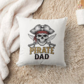 Pirate Papa Schedel Zwaard Vintage Gravure Shirt_1 Kussen (Deken)