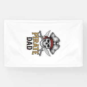 Pirate Papa Schedel Zwaard Vintage Gravure Shirt_1 Spandoek