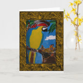 Pirate Parrot Kaart (Gele Bloem)