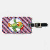 Pirate Parrot Nautical Gepersonaliseerd Bagagelabel (Voorkant horizontaal)