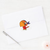 Pirate Parrot Vierkante Sticker (Envelop)