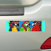 PIRATE PARROTS BUMPERSTICKER (Op auto)