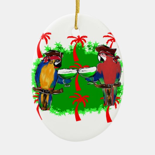 PIRATE PARROTS KERAMISCH ORNAMENT (Voorkant)