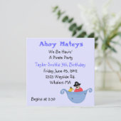 Pirate Party Anniversaire Invitation (Debout devant)