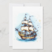 Pirate Party Anniversaire Invitation (Dos)