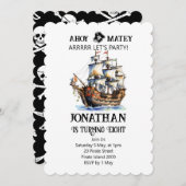 Pirate Party Anniversaire Navire Invitation (Devant / Derrière)