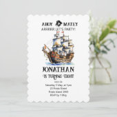 Pirate Party Anniversaire Navire Invitation (Debout devant)