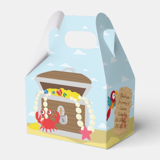 Pirate Party Favor Box Bedankdoosjes (Achterkant)