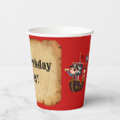 Pirate Party gepersonaliseerde papieren beker (Achterkant)