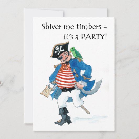 Pirate Party Invitation Kaart (Voorkant)