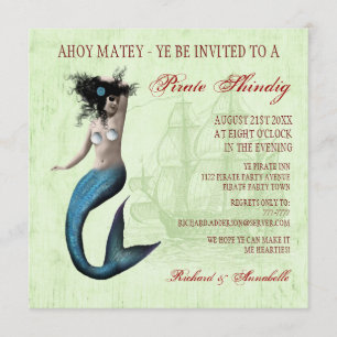 Pirate Party Invitation Kaart