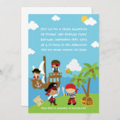 Pirate Party - Invitations d'anniversaire personna (Devant / Derrière)