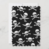 Pirate Party Jongen Verjaardag Uitnodiging (Achterkant)