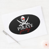 Pirate Party Ovale Sticker (Envelop)