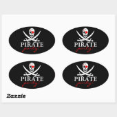 Pirate Party Ovale Sticker (Vel)