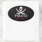 Pirate Party Ovale Sticker (Tas)