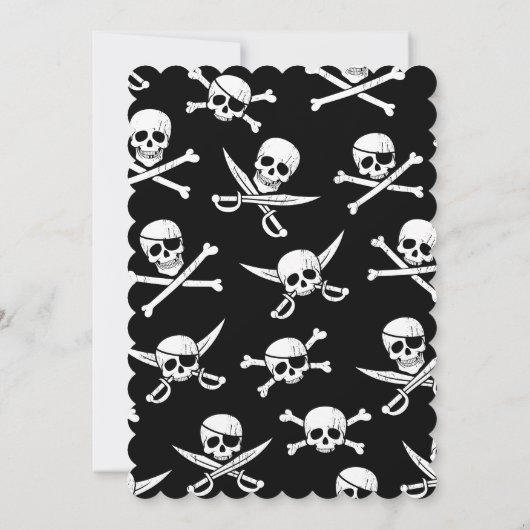 Pirate Party Papegaai Verjaardag Uitnodiging (Achterkant)