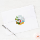 Pirate party ronde sticker (Envelop)