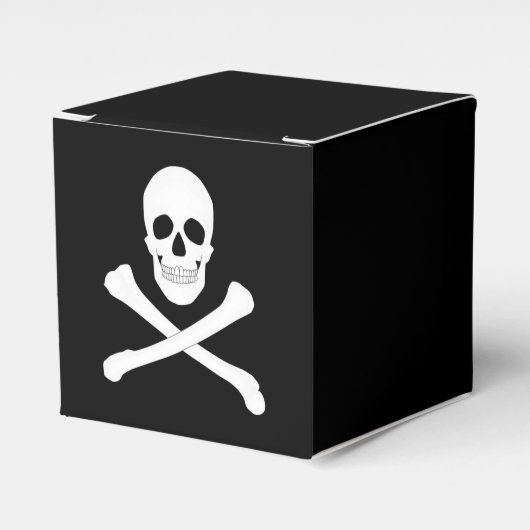 Pirate Party (Skull en Crossbones) (Jolly Roger) Bedankdoosjes (Voorkant Zijde)
